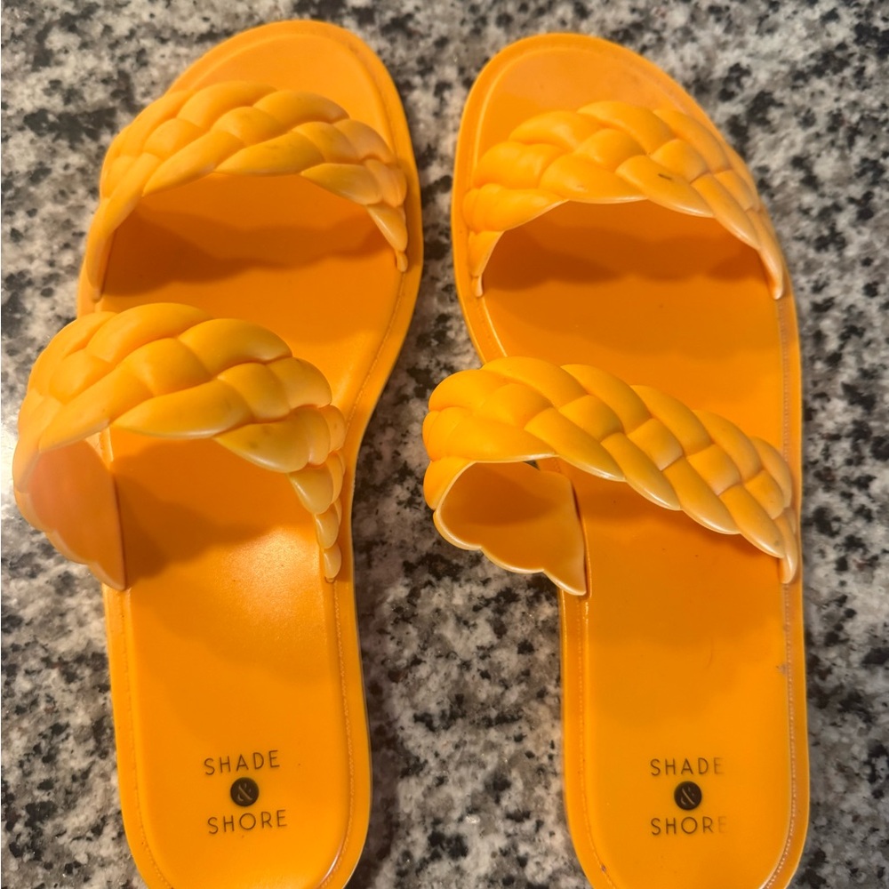 Shade & Shore Reign Orange Color Sandals Braided Design size 9 Target